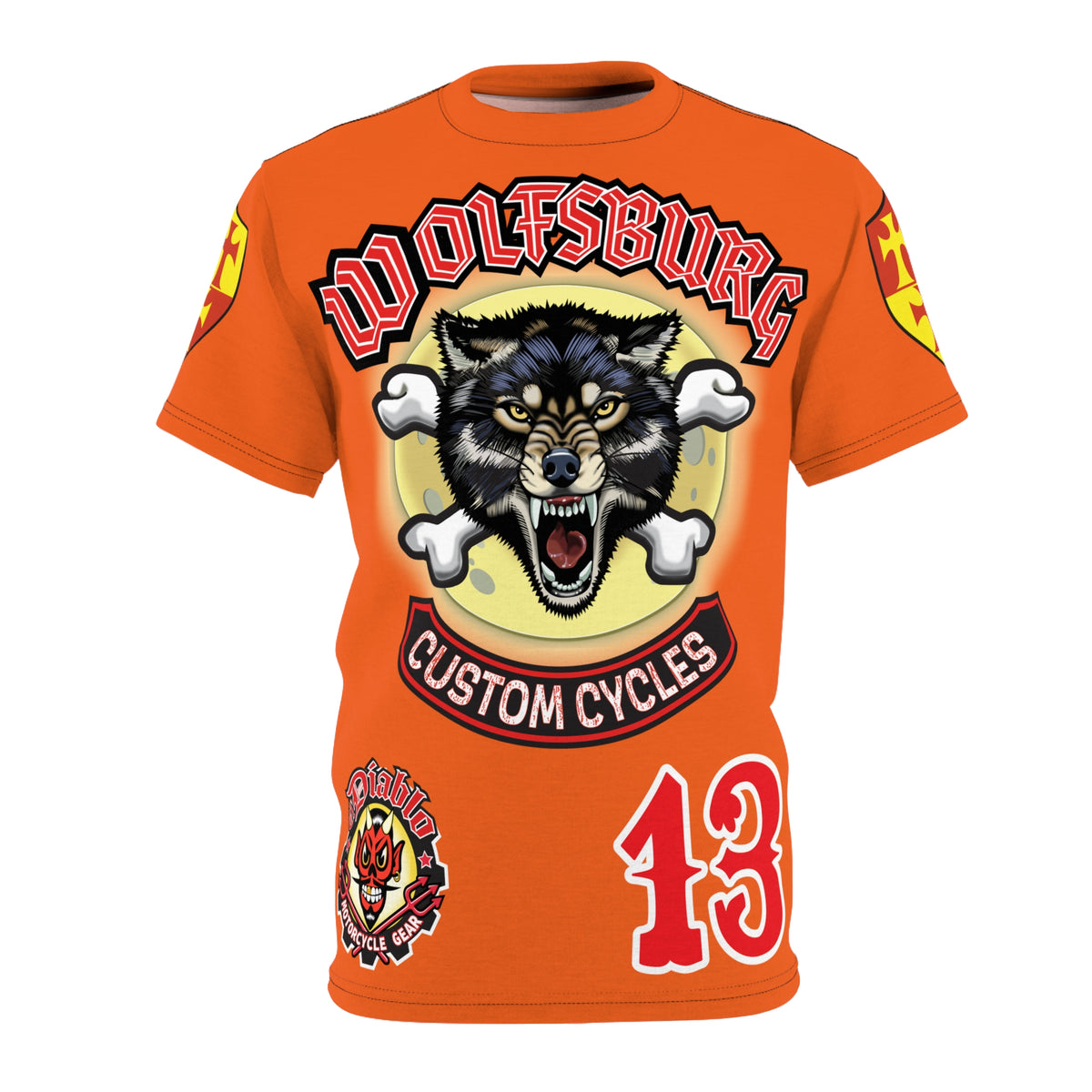 Wolfsburg Custom Cycles HiViz Graphic Super Tee for Bikers