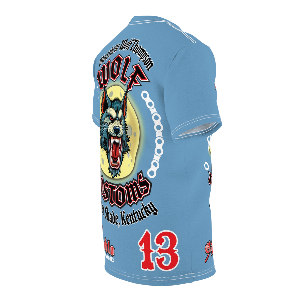 MWT Wolf Custom Motorcycles Super Tee — Viciously Cool High Performance Motorcycle Riding Shirt