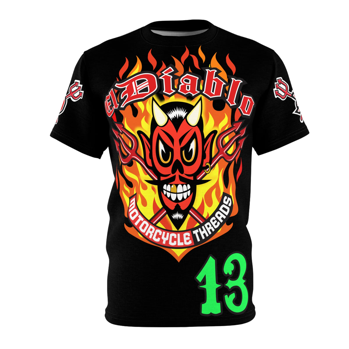 El Diablo Brand HiViz Company Super Tee, Xl Bright Graphics, Ultimate Fit & Comfort Riding Tee