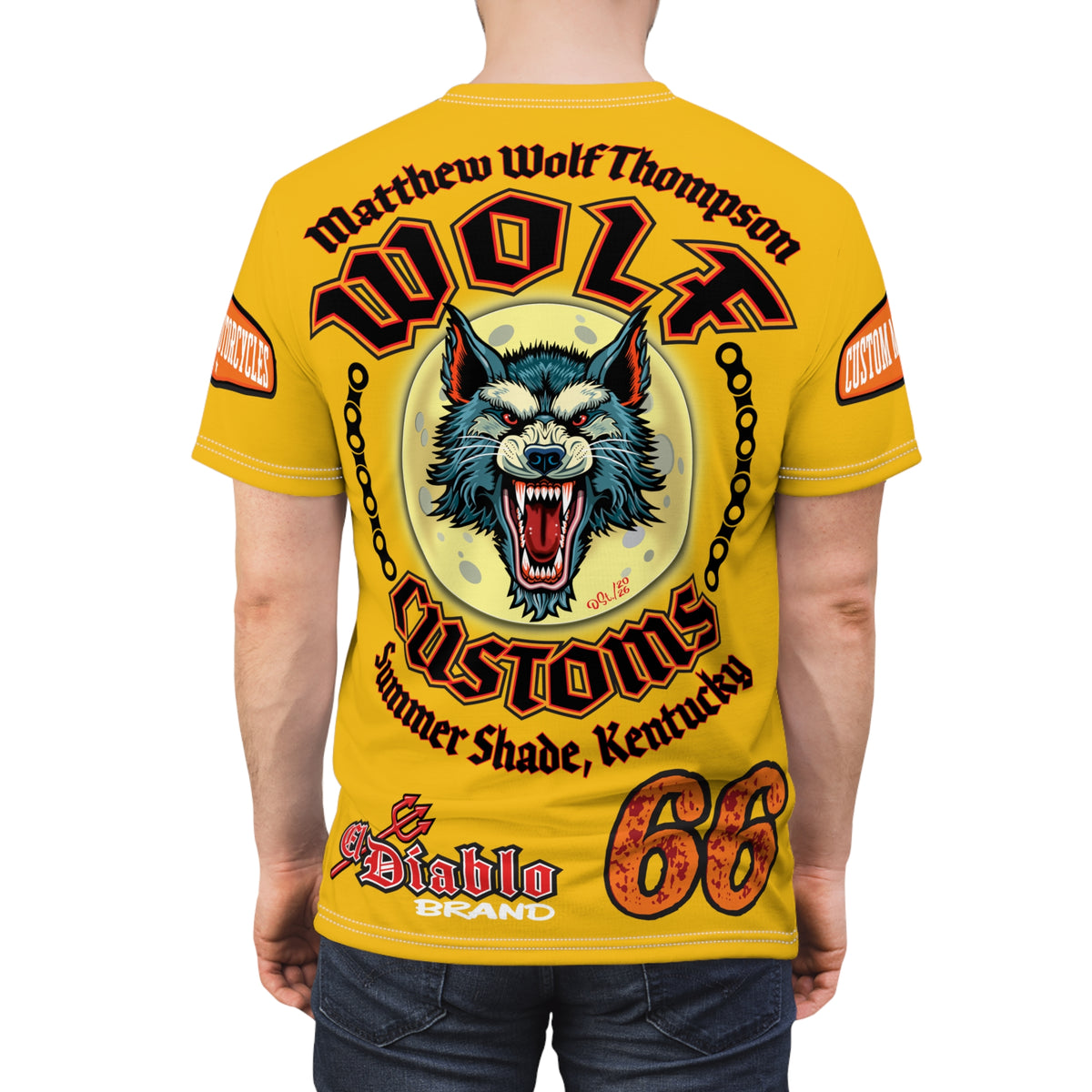 MWT Wolf Custom Motorcycles Super Tee — Viciously Cool High Performance Motorcycle Riding Shirt