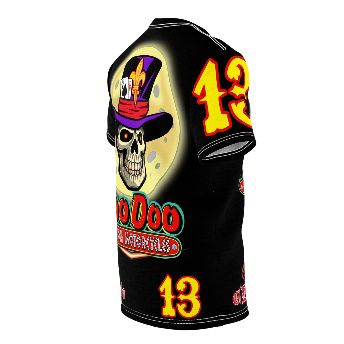 VooDoo Custom Motorcycles HiViz Unisex Graphic Biker Tee