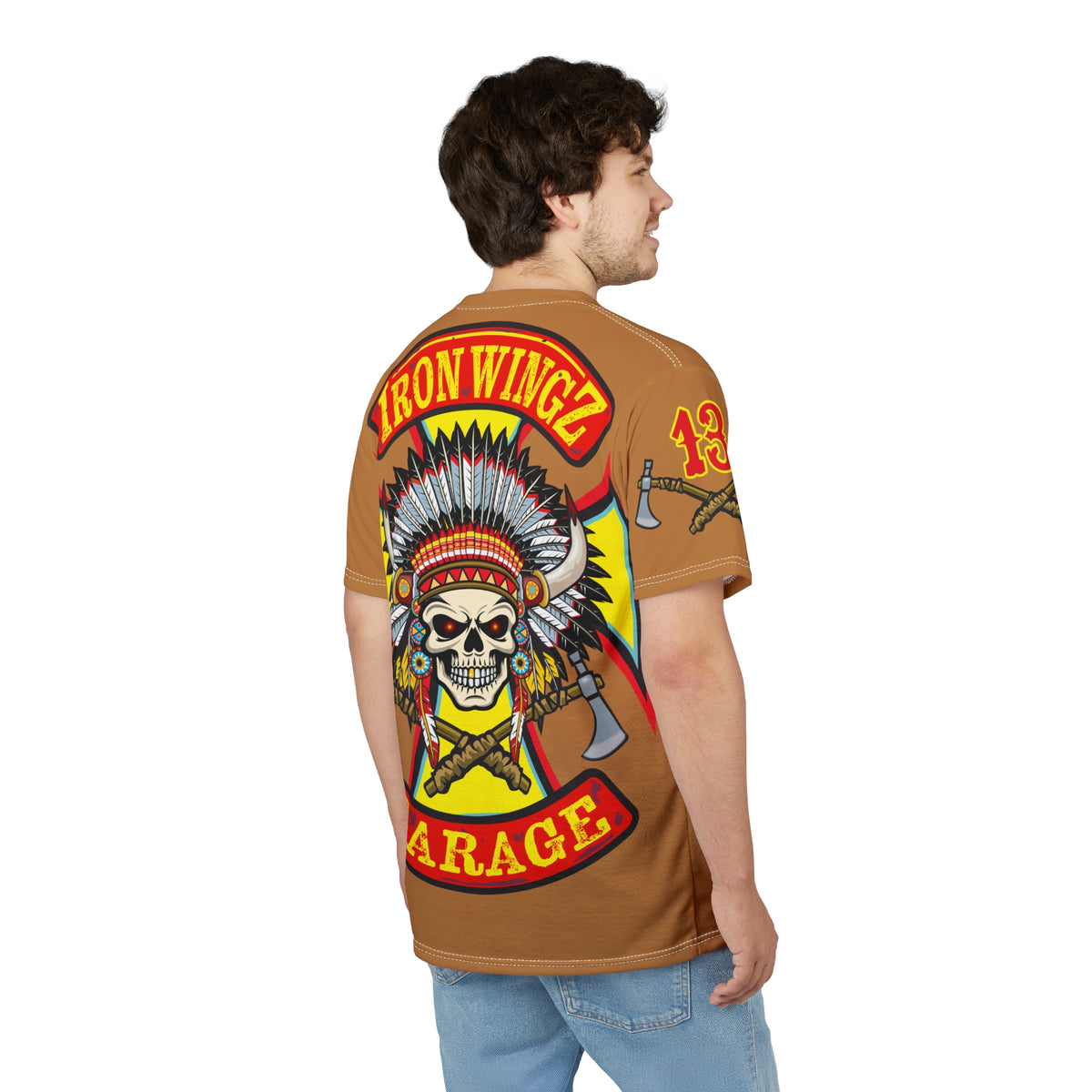 Iron Wingz Garage HiViZ Motorcycle Rider Super Tee
