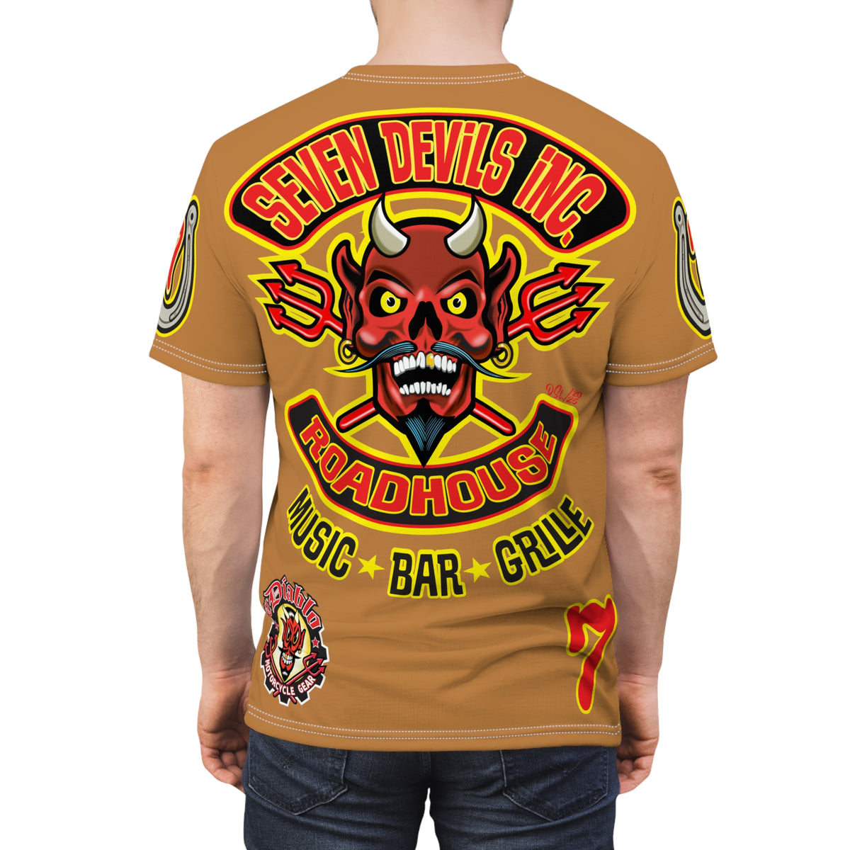 Seven Devils Inc. Roadhouse Graphic Tee - Motorcycle Custom Riding Super Tee
