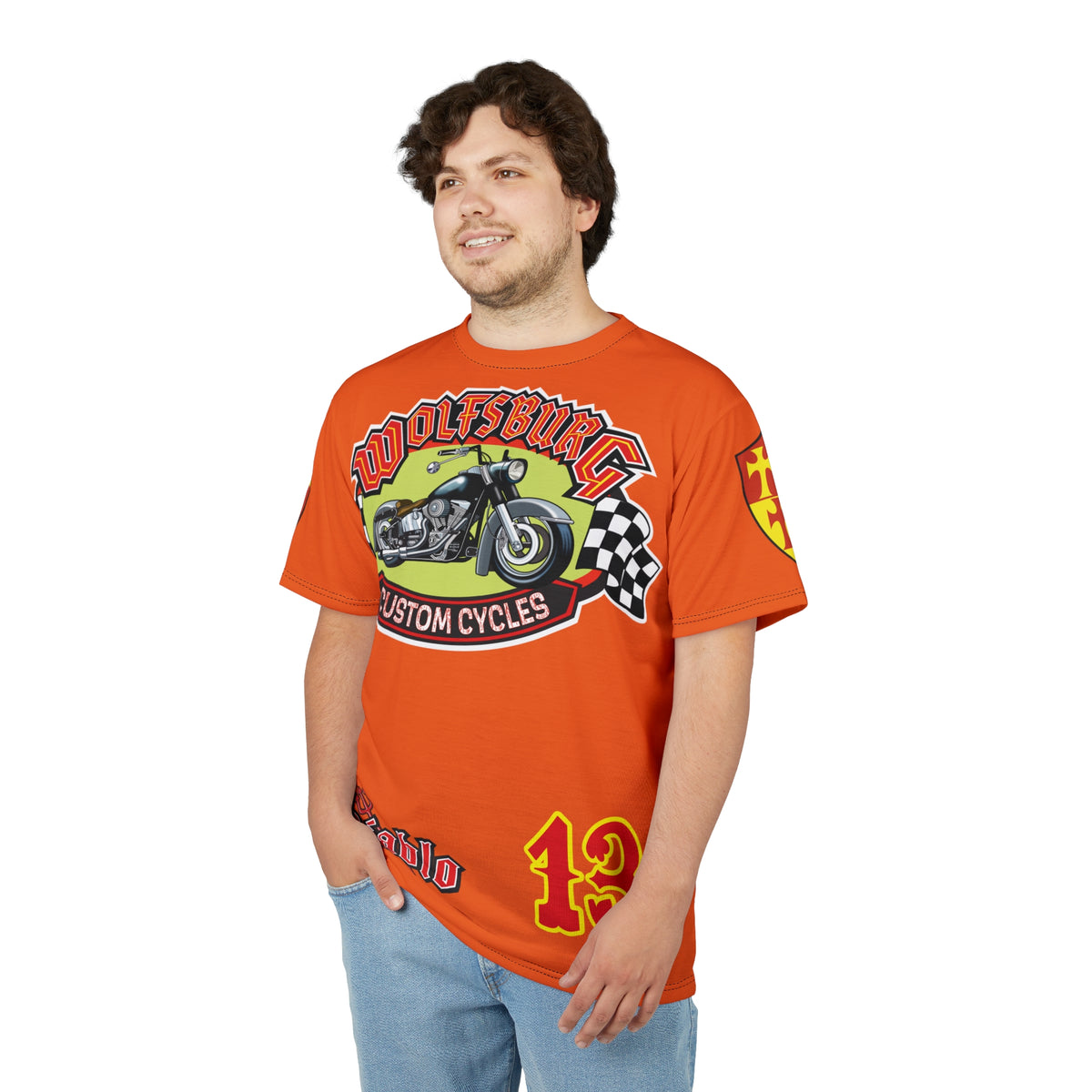 Wolfsburg Custom Cycles HiViz High Comfort Motorcycle Riders Super Tee