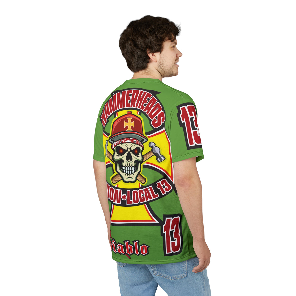Hammerheads Union Local 13 HiViz Super Tee - Rough Tough Bad Attitude Motorcycle Riding Tee