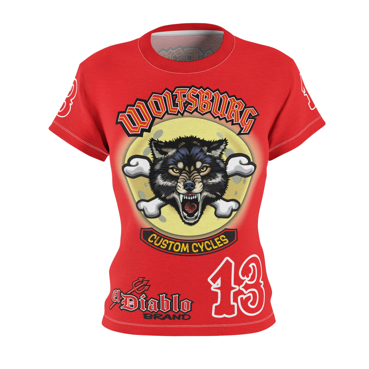 Women's Cut Wolfsburg Custom Motorcycles Graphic Tee — HiviZ Graphics