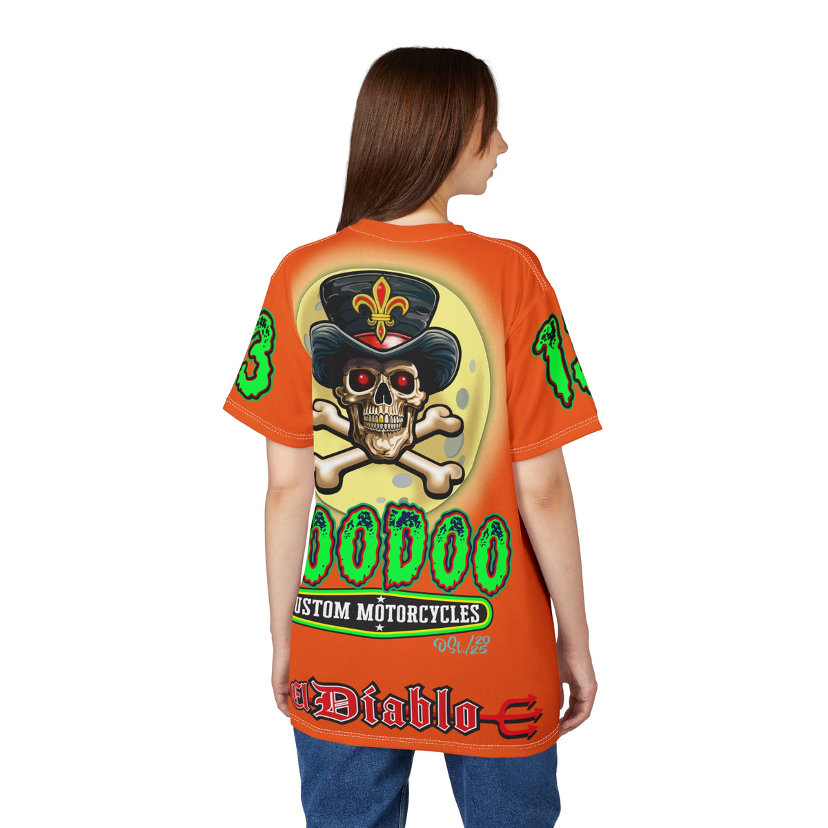 Voodoo Lucky 13 Motorcycle Ultimate HiViz Super Tee, XL Graphics , Custom Riding Apparel