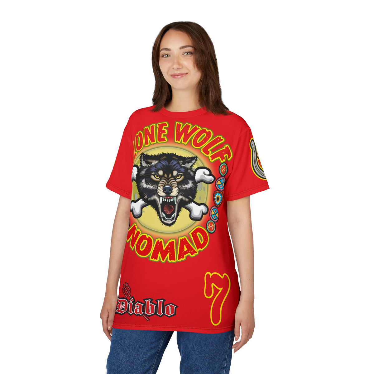 Lone Wolf Nomad HiViz Super Tee - Special Design for Independent No Club Riders