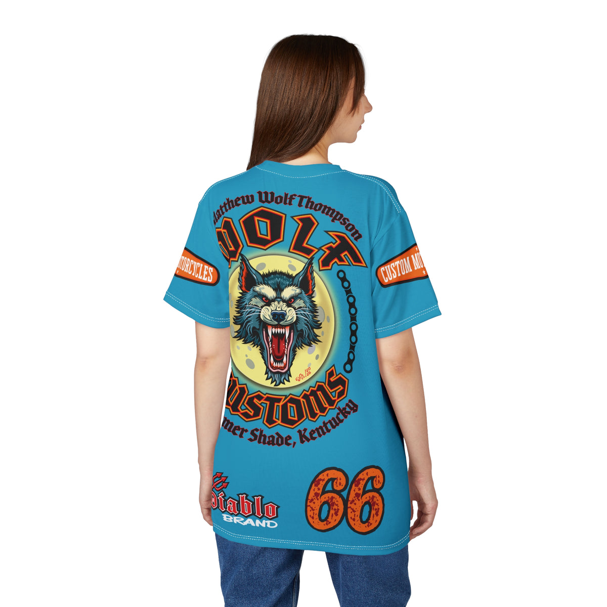 MWT Wolf Custom Motorcycles Super Tee — Viciously Cool High Performance Motorcycle Riding Shirt