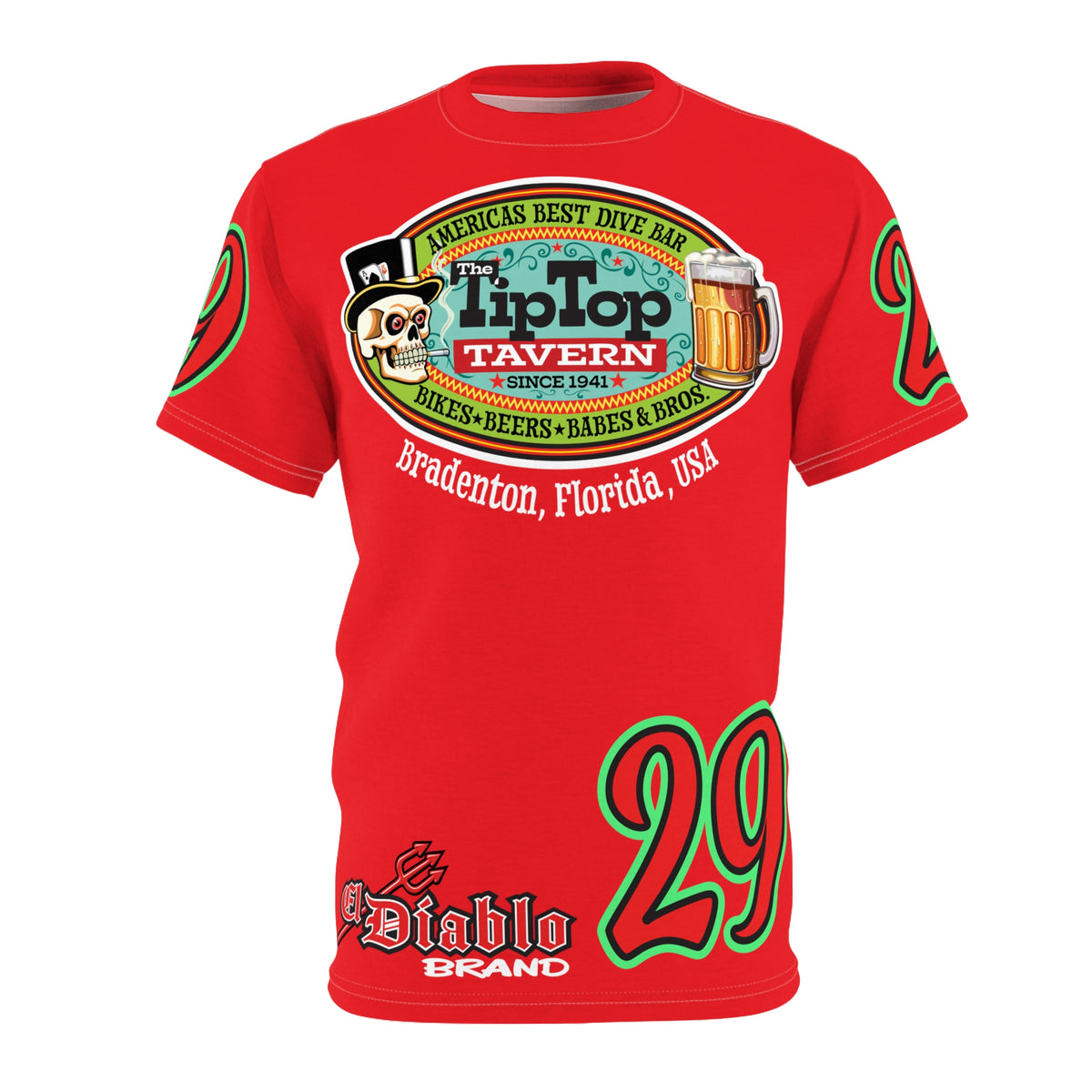 Tip Top Tavern Dive Bar Super Tee - America's Best Dive Bar, Bikes Beers Babes & Bros. - Biker Bar Tee
