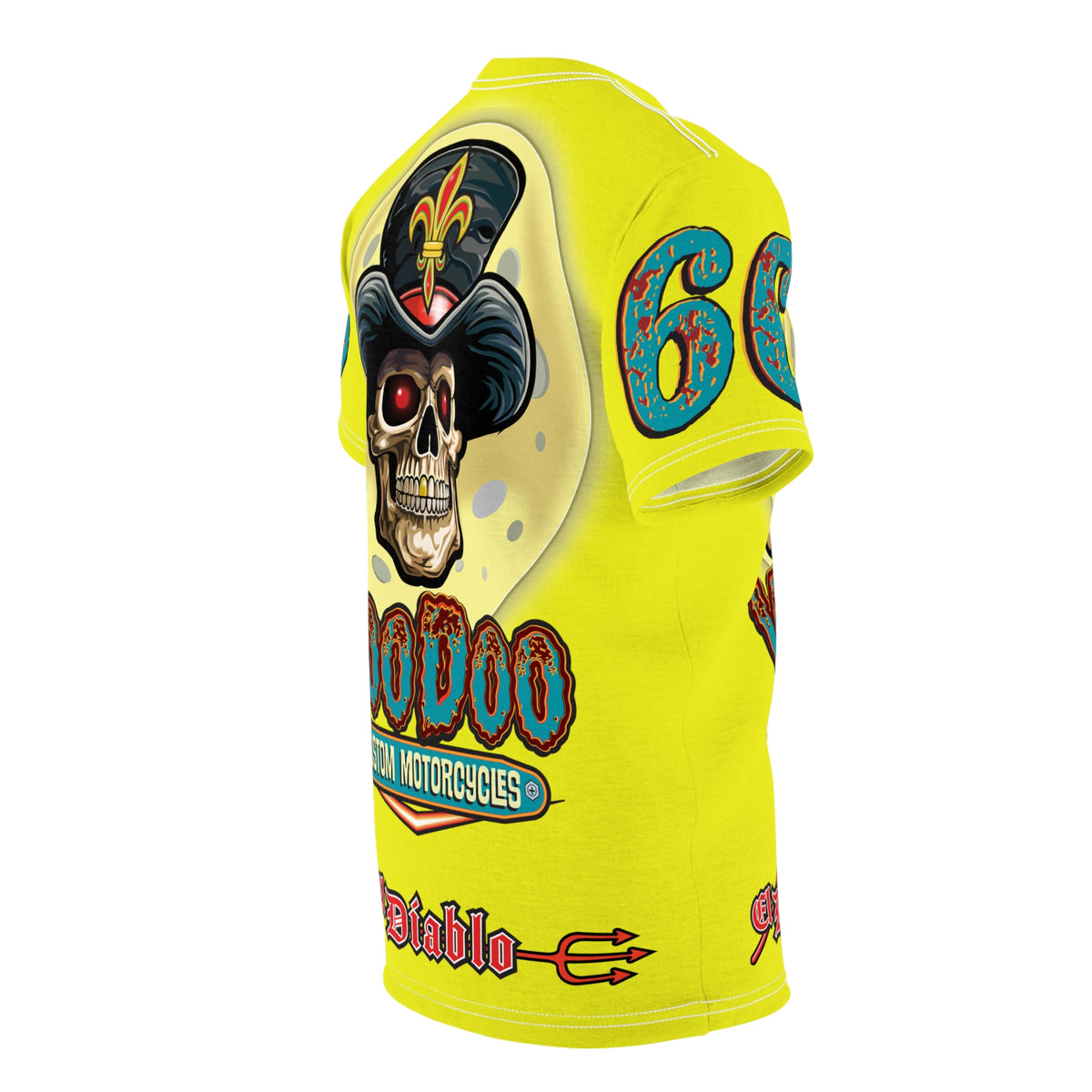 VERY Special HIVIZ Voodoo Customs Graphic Super Tee –  Edgy Style Riding Tee for Bikers