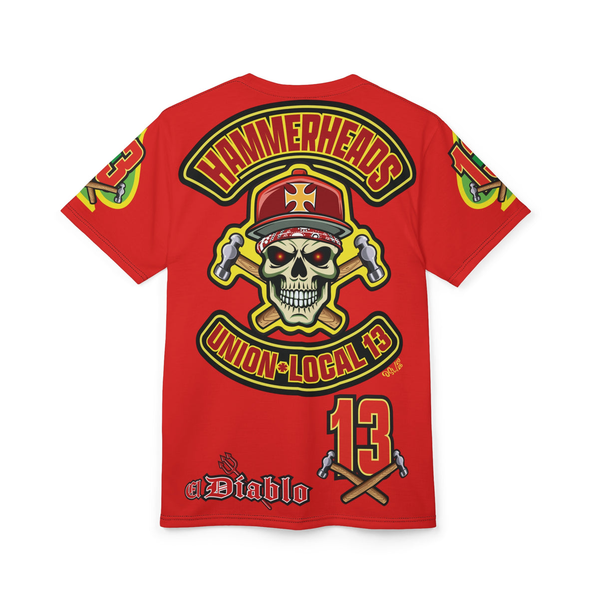 Hammerheads Union Local 13 FAFO -  Custom Motorcycle Riding Tee Shirt _ Super Comfort and Fit