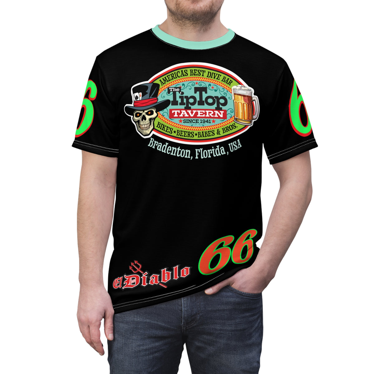 Tip Top Tavern Ace of Spades Super Tee - America's Best Dive Bar - Bikes Beers Babes & Bros.