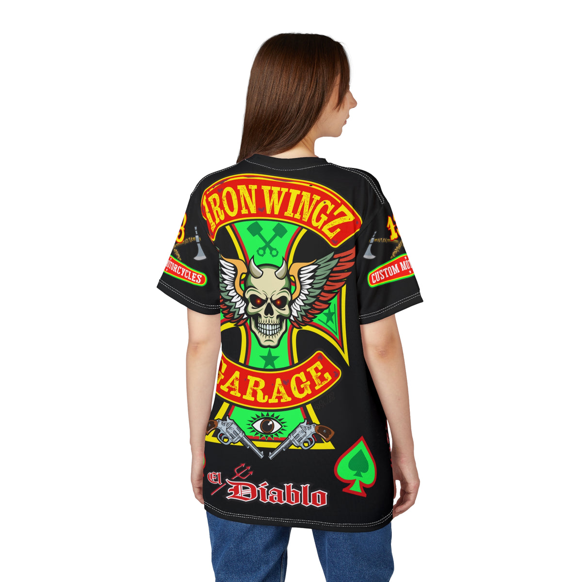 Iron WingZ Customs HiViz High Performance Motorcycle Riding Super Tee