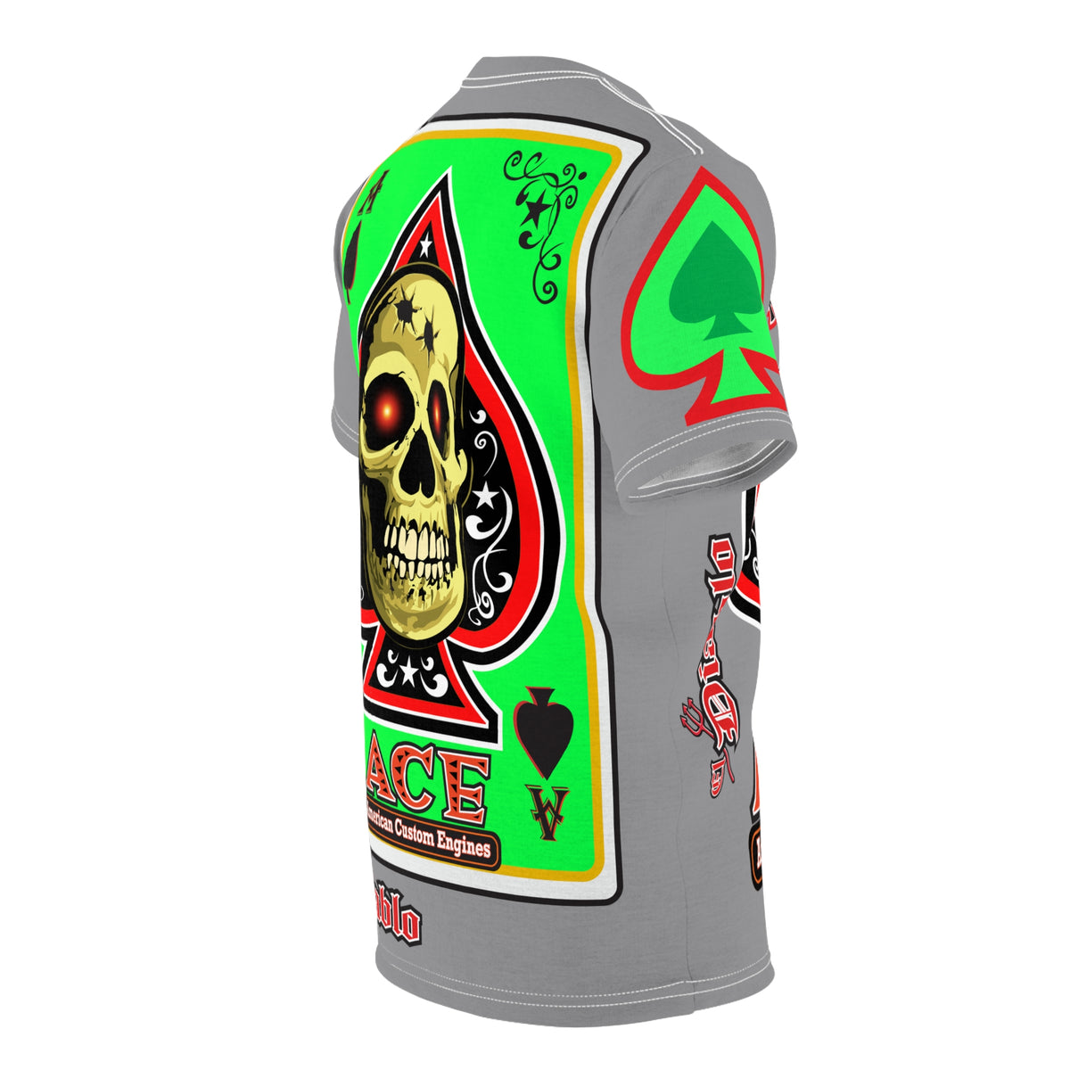 American Custom Engines ACE - Special Lumina Green  Ace of Spades Death Card High visibility Graphics