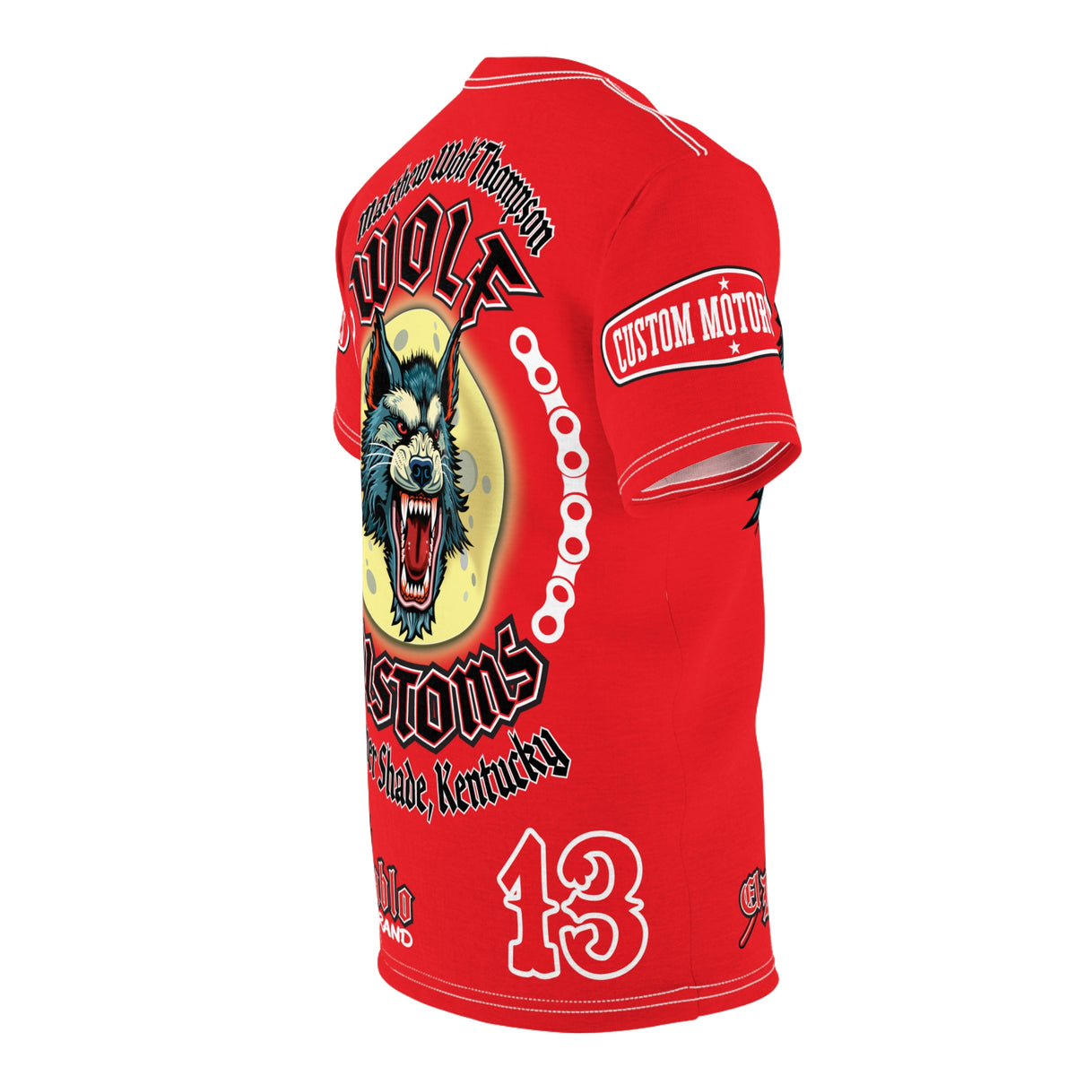 MWT Wolf Custom Motorcycles Super Tee — Viciously Cool High Performance Motorcycle Riding Shirt
