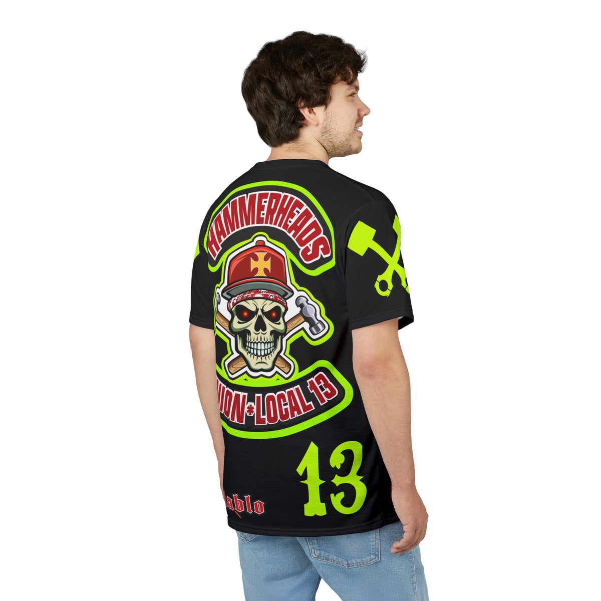 Hammerheads Union Local 13 -  SoCal 619 Special Edition - Custom HiViz Motorcycle Riding Tee Shirt _ Super Comfort and Fit