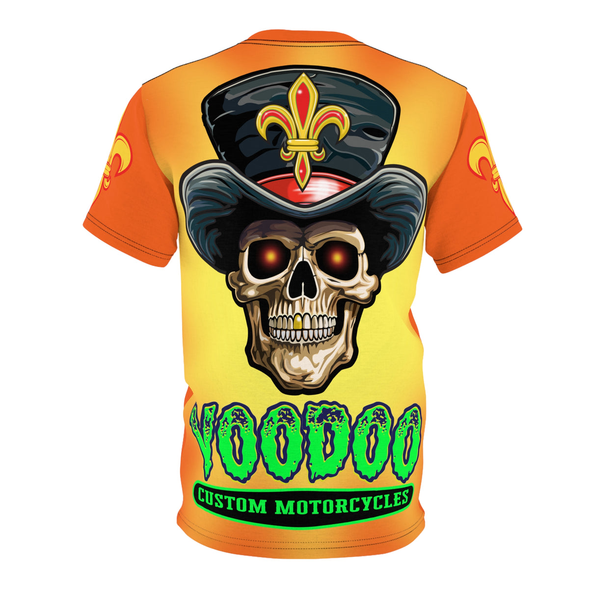 VooDoo Customs Ragin' Cajun Tie Dye Blast Skull & Fleur-de-Lis Graphic Tee