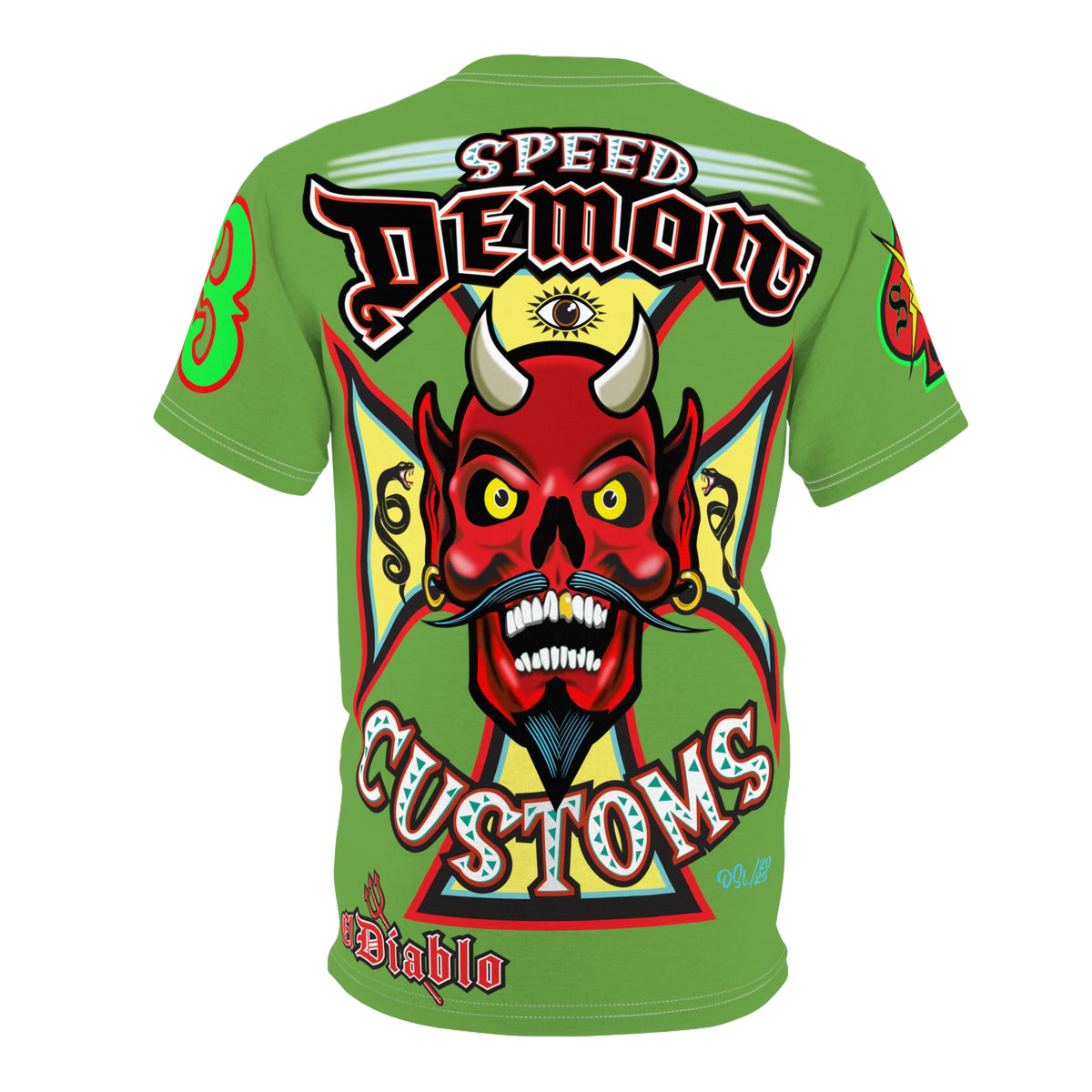 Speed Demon Custom HiViz Unisex Tee - Bold Graphic Harley Enthusiast Super T