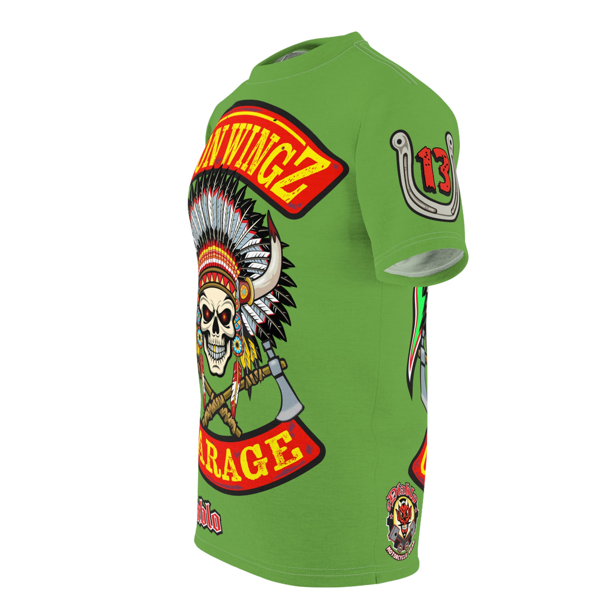 Iron Wingz Garage HiViZ Motorcycle Rider Super Tee