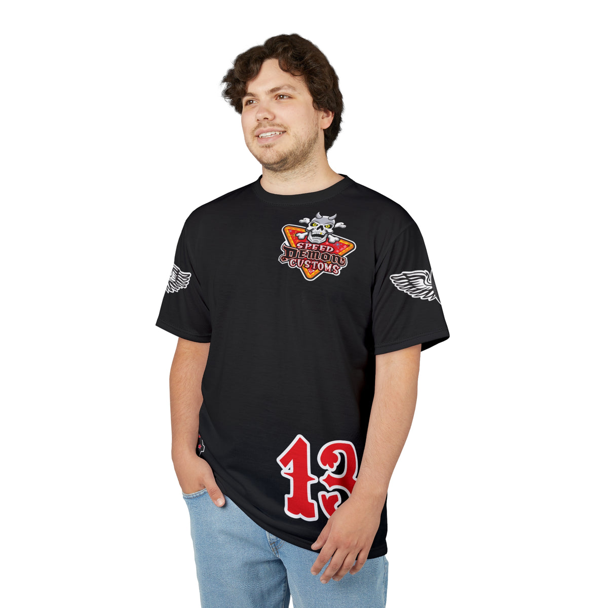 SRT Speed Demon Customs Spectacular  Super Riding Tee - Devilishly Demented Bold Biker Design