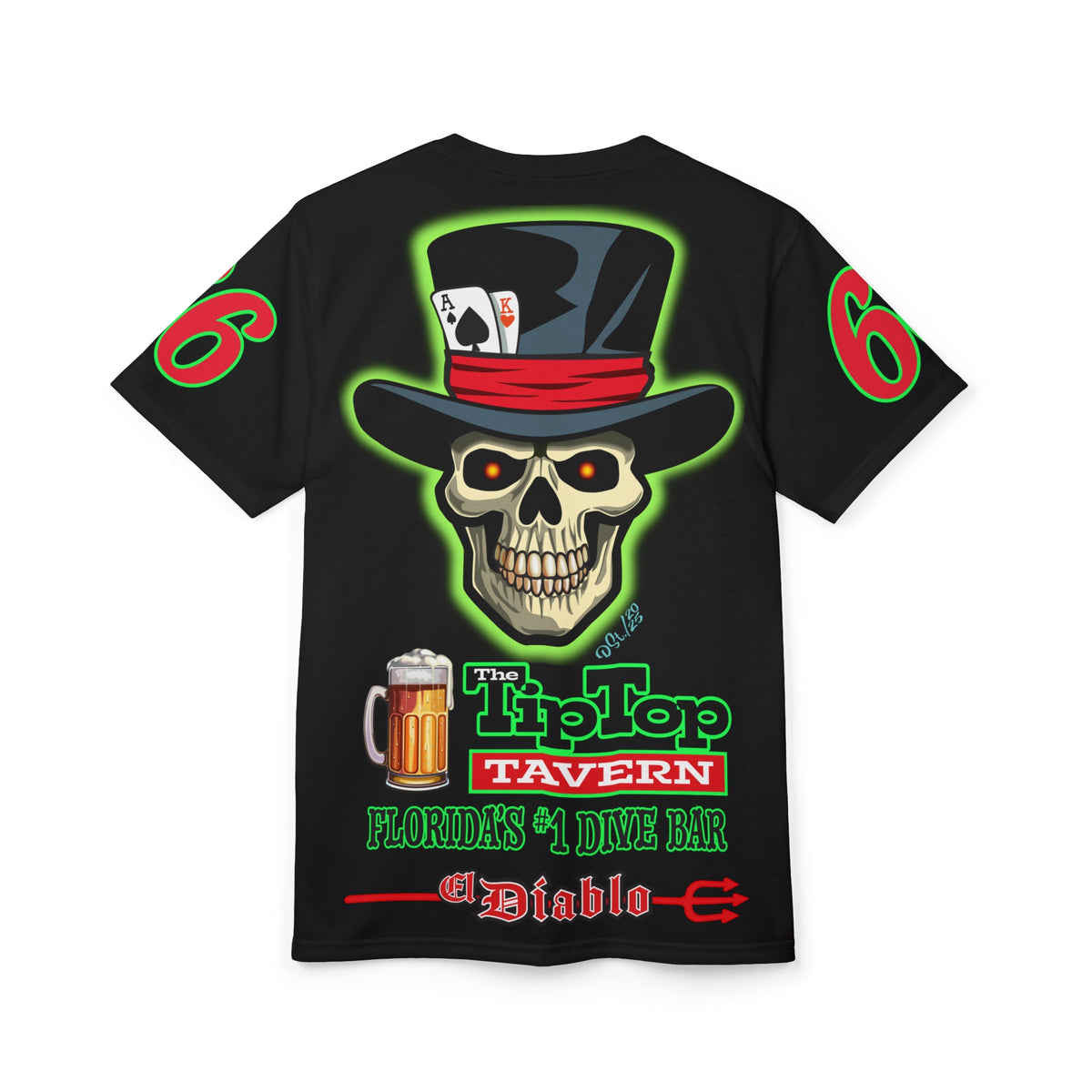 SRT Tip Top Tavern Dive Bar Super Riding Tee (*Limited Edition) - Florida's Best Dive Bar, Bikes Beers Babes & Bros. - Honouring Biker Bar Tee