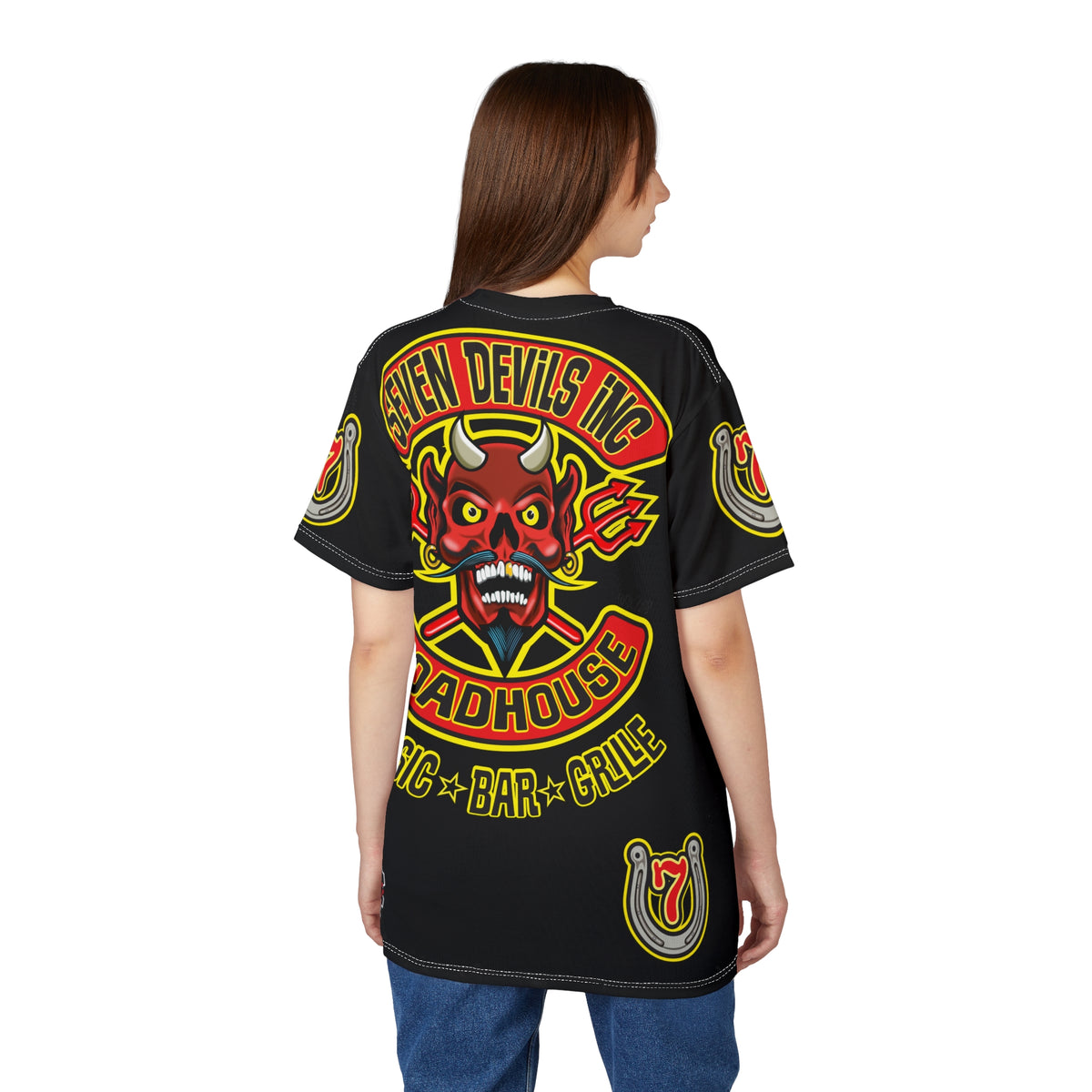 Seven Devils Inc. Roadhouse HiViz Graphic Tee - Motorcycle Custom Riding Super Tee
