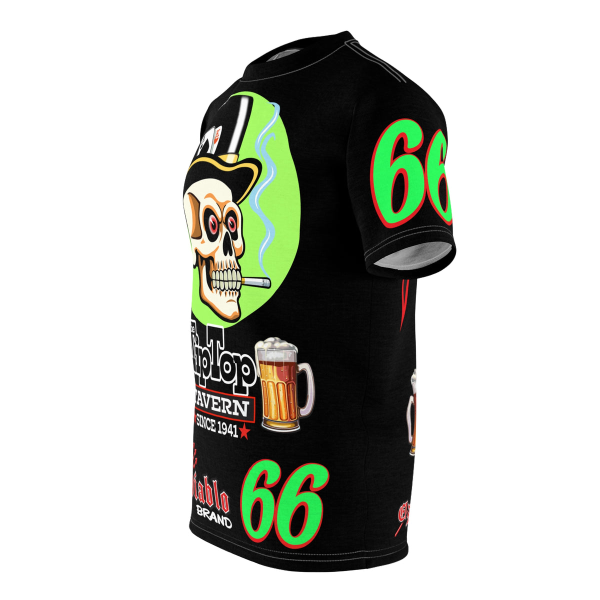 Tip Top Tavern Dive Bar Super Tee - Special Edition Black is Back + XL Graphics - America's Best Dive Bar - Bikes Beers Babes & Bros. - Biker Bar Tee