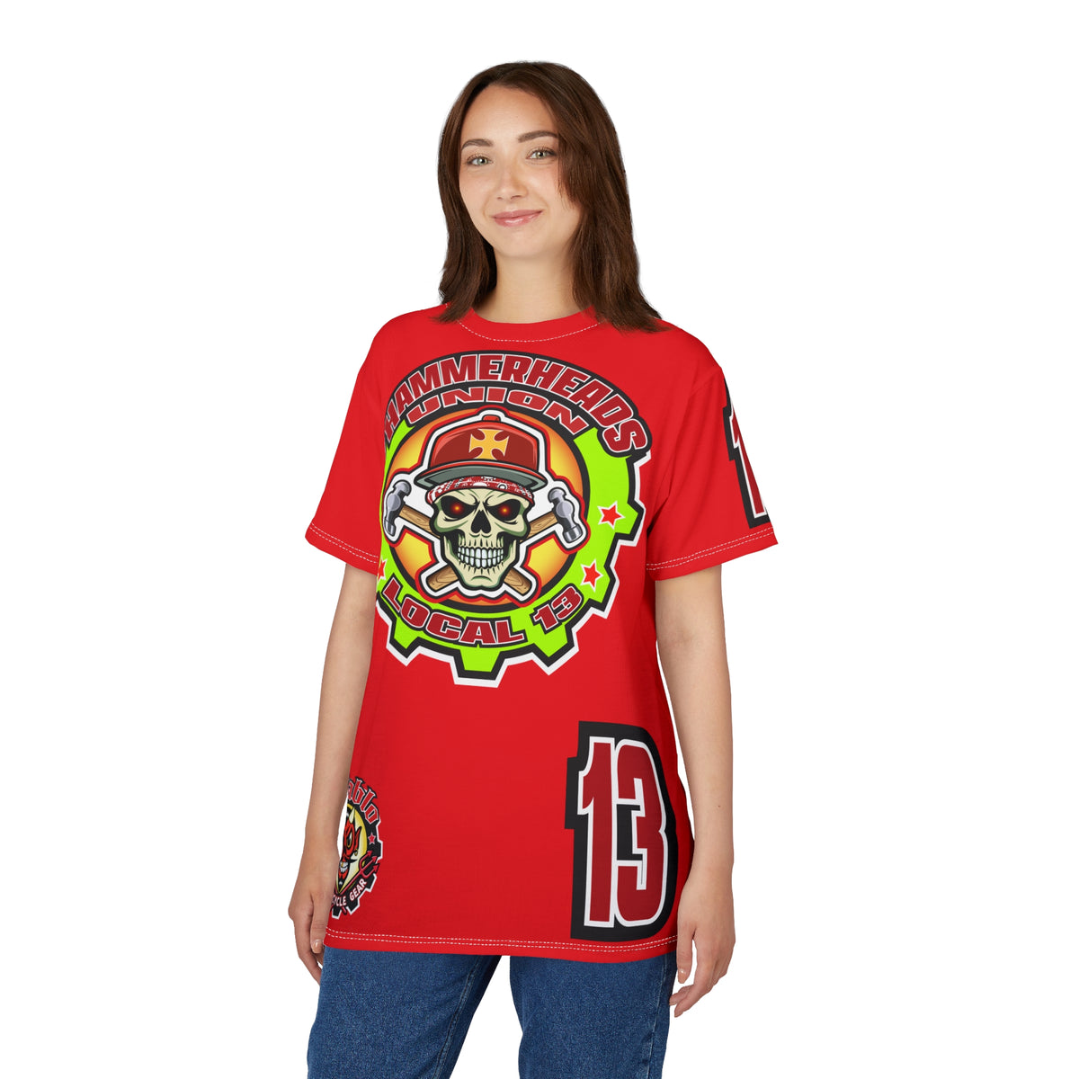 Hammerheads Union Local 13 HiViz Super Tee - Rough Tough Bad Attitude Motorcycle Riding Tee
