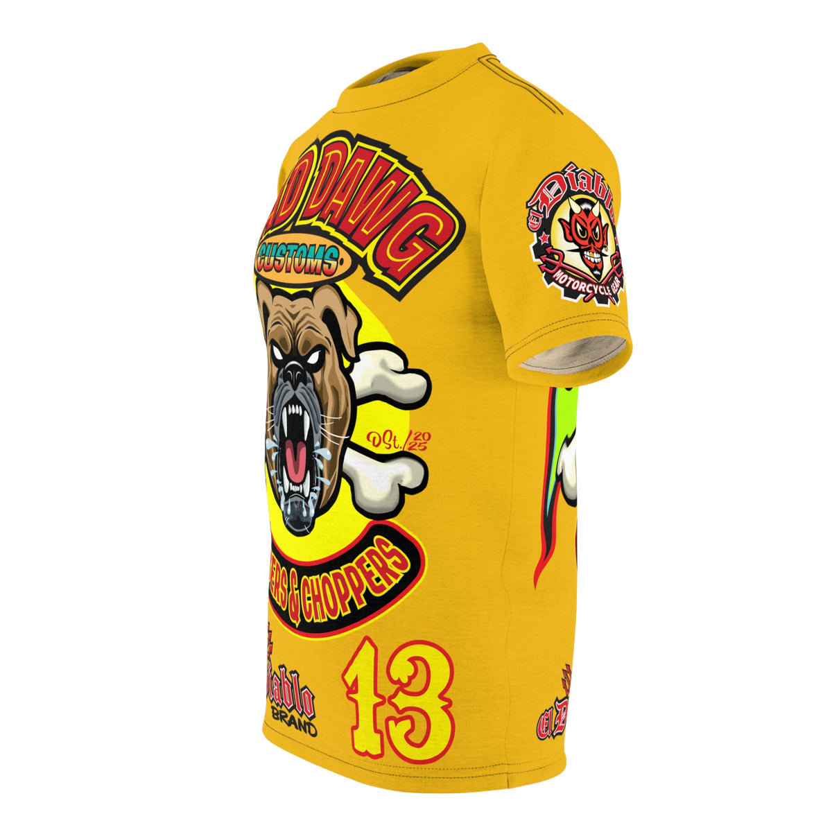Mad Dawg Choppers & Bobbers Custom Motorcycle Riders Super Tee