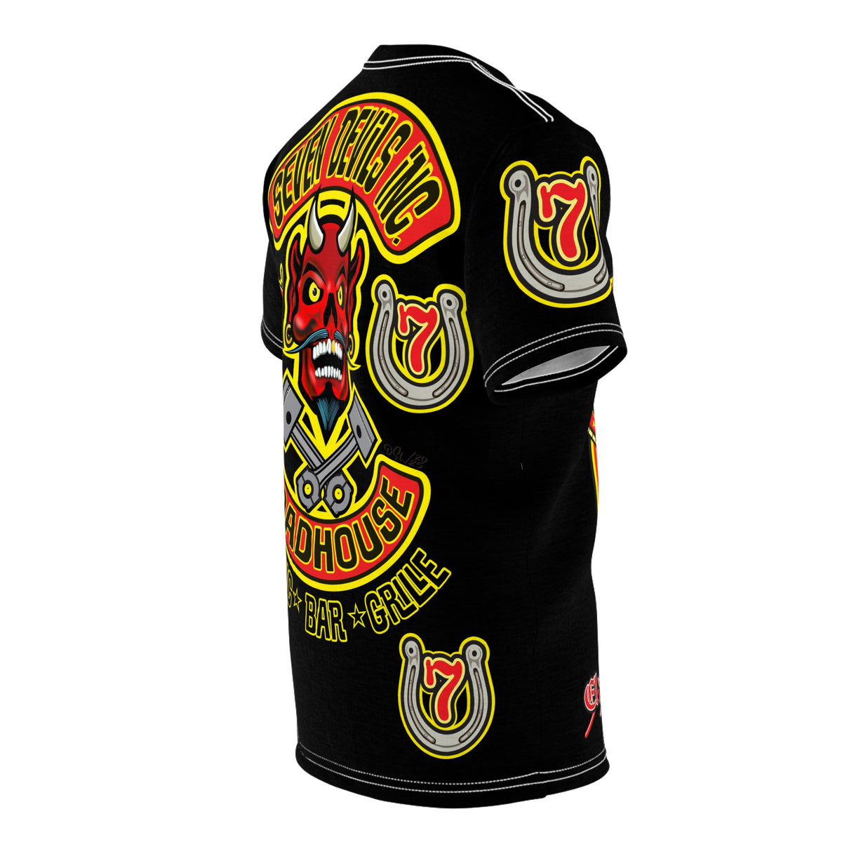 Seven Devils Inc. Roadhouse Graphic Tee - Motorcycle Custom Riding Super Tee - This is THE Super Tee you want to wear !!!!