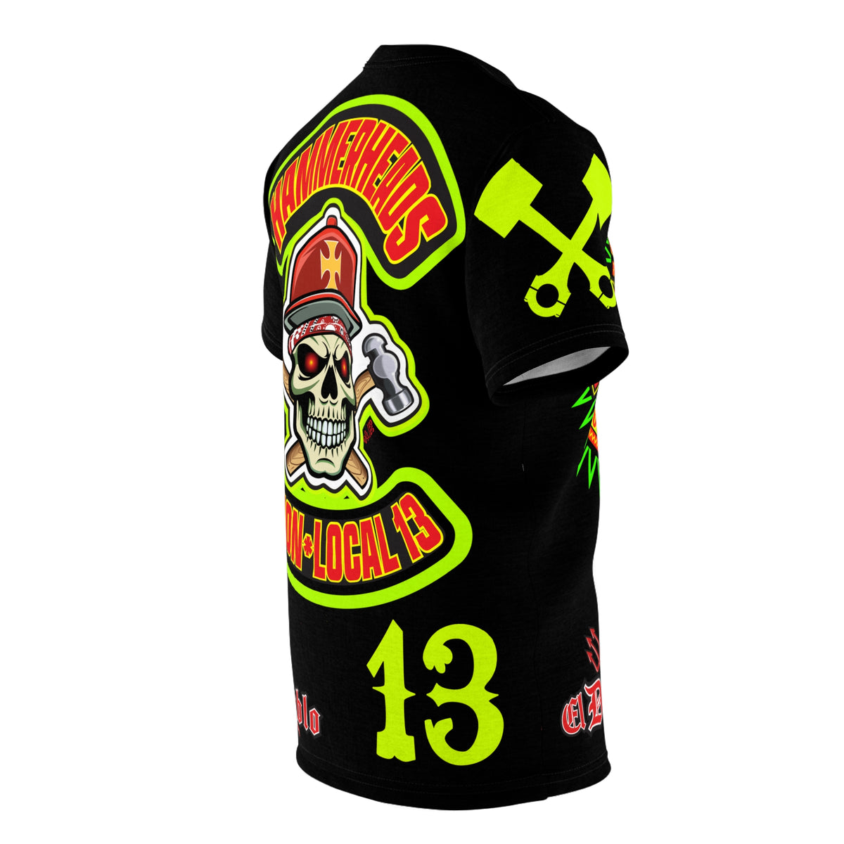 Hammerheads Union Local 13 -  SoCal 619 Special Edition - Custom HiViz Motorcycle Riding Tee Shirt _ Super Comfort and Fit
