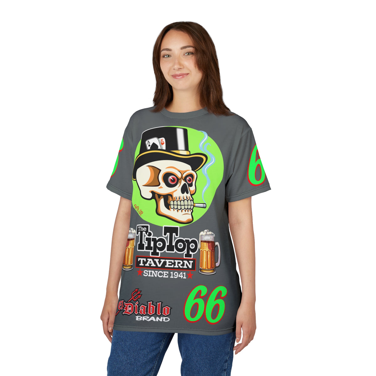 Tip Top Tavern Dive Bar Super Tee - Special Edition Smokin' Joe + XL Graphics - America's Best Dive Bar - Bikes Beers Babes & Bros. - Biker Bar Tee