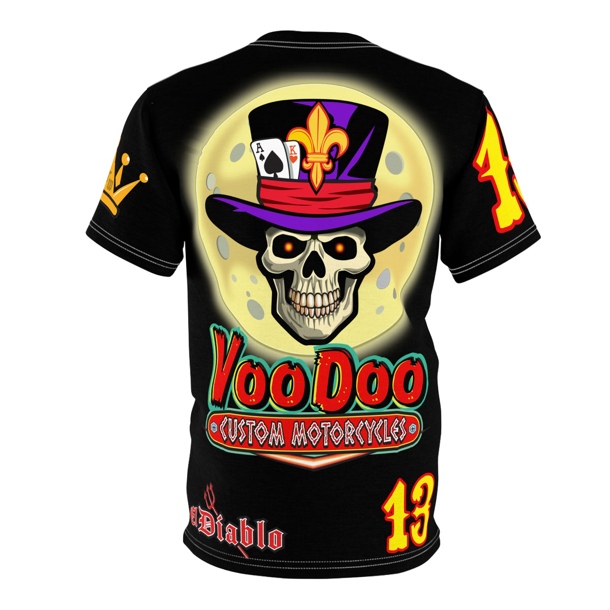VooDoo Custom Motorcycles HiViz Unisex Graphic Biker Tee