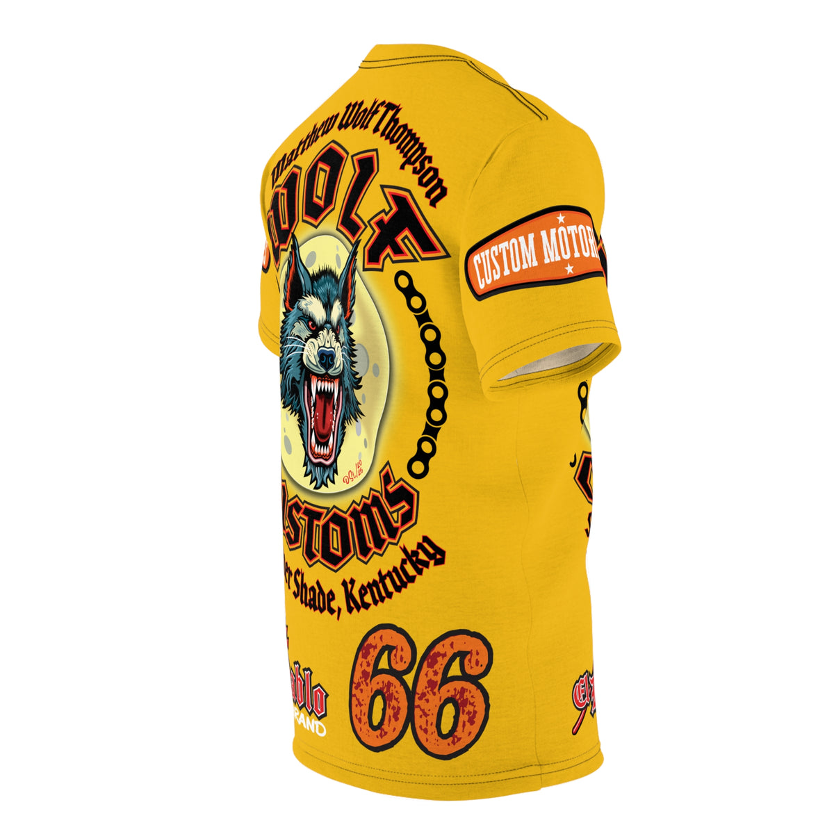 MWT Wolf Custom Motorcycles Super Tee — Viciously Cool High Performance Motorcycle Riding Shirt