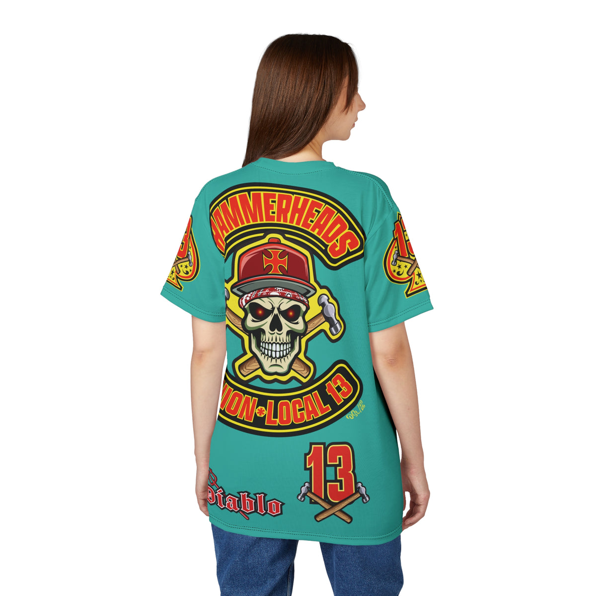 Hammerheads Union Local 13  -  Custom Motorcycle Riding Super Tee - Super Comfort and Fit