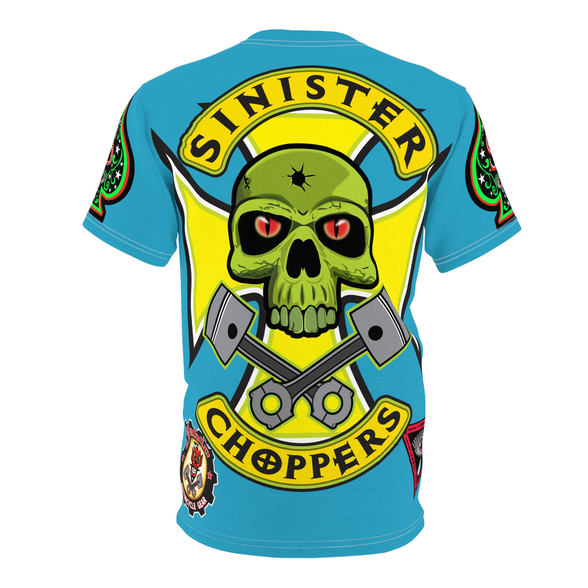 Sinister Choppers Electric Blue Spectacular Road Warrior Super Tee