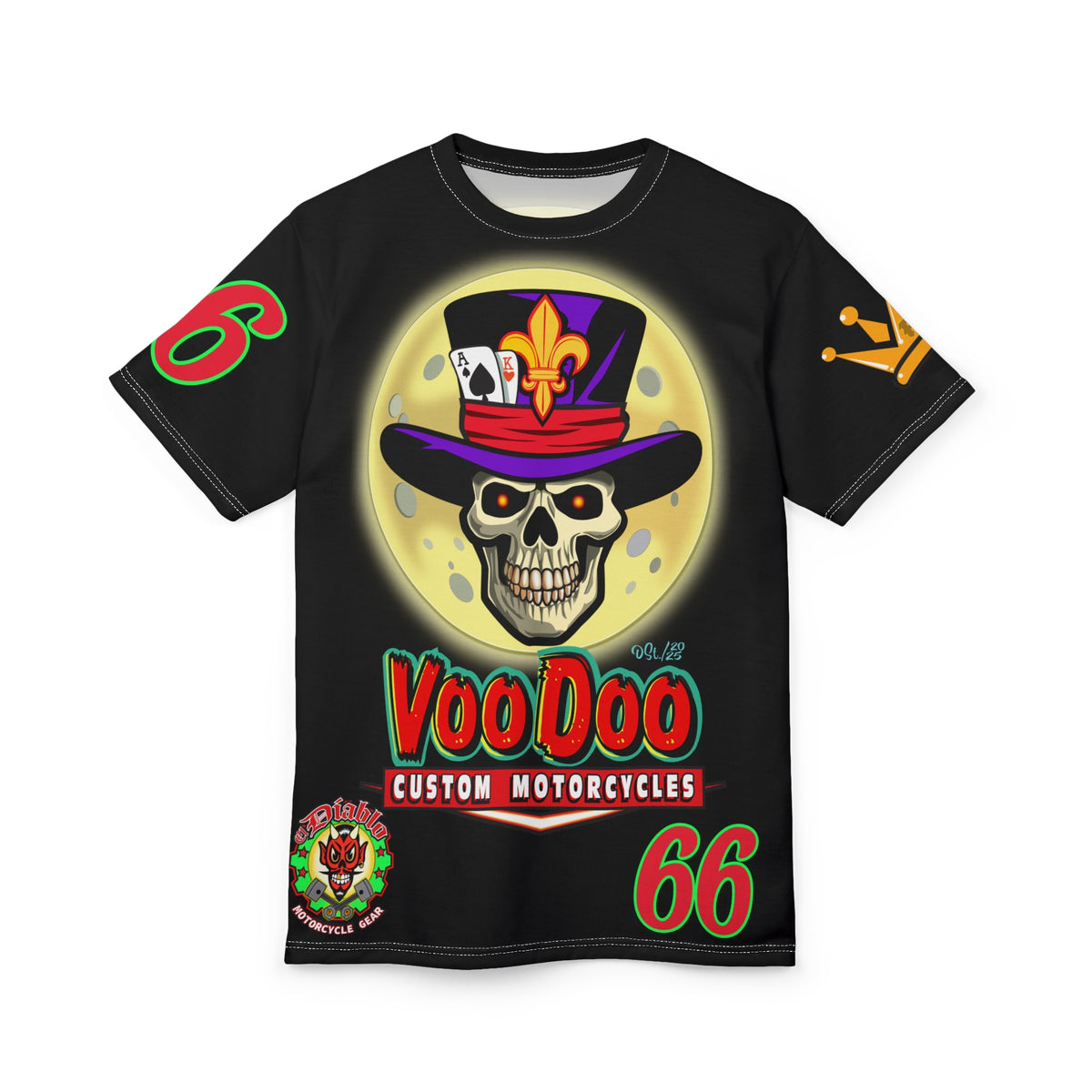 VooDoo Custom Motorcycles Spectacular Unisex Super Tee - Doctor Lune
