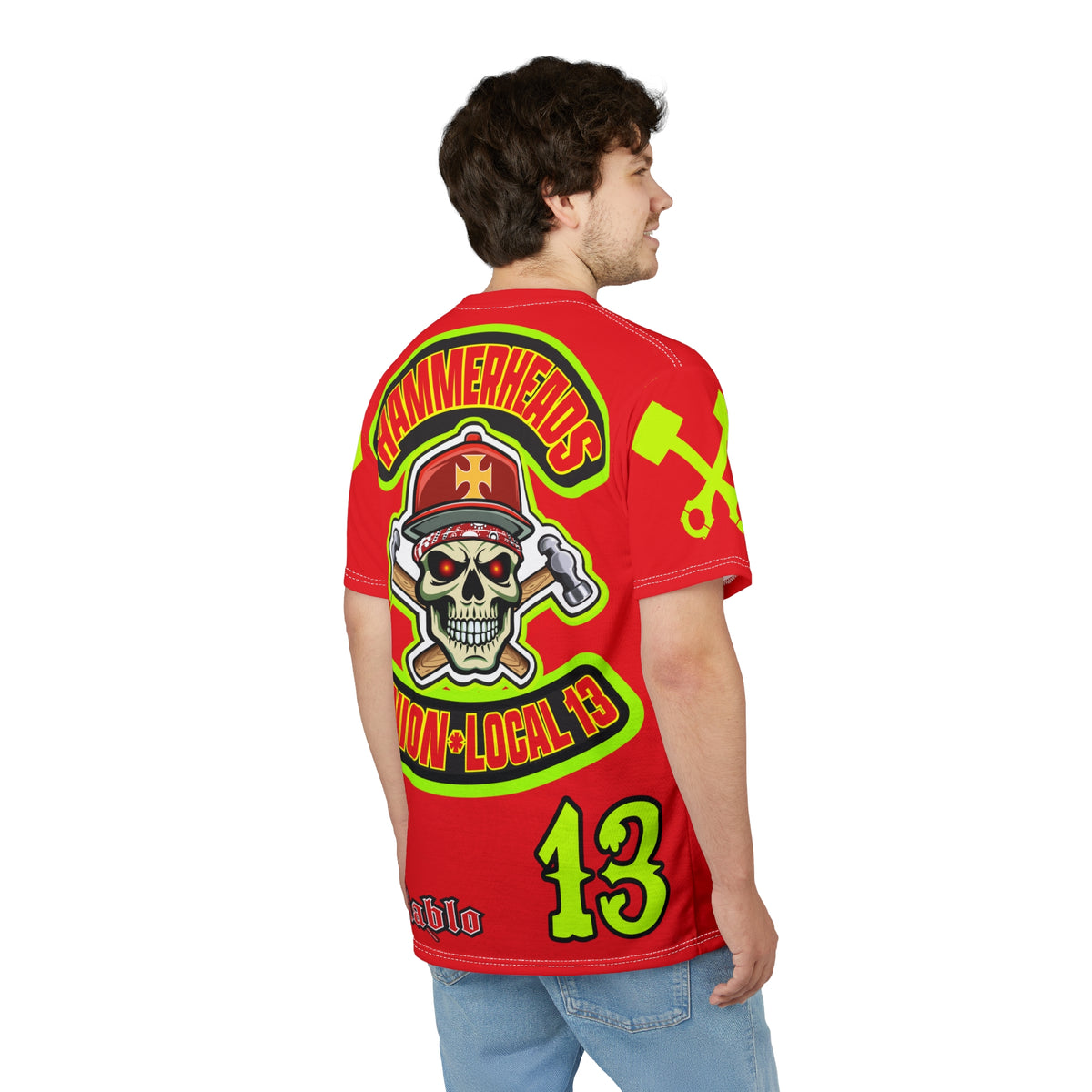 Hammerheads Union Local 13 -  SoCal 619 Special Edition - Custom HiViz Motorcycle Riding Tee Shirt _ Super Comfort and Fit
