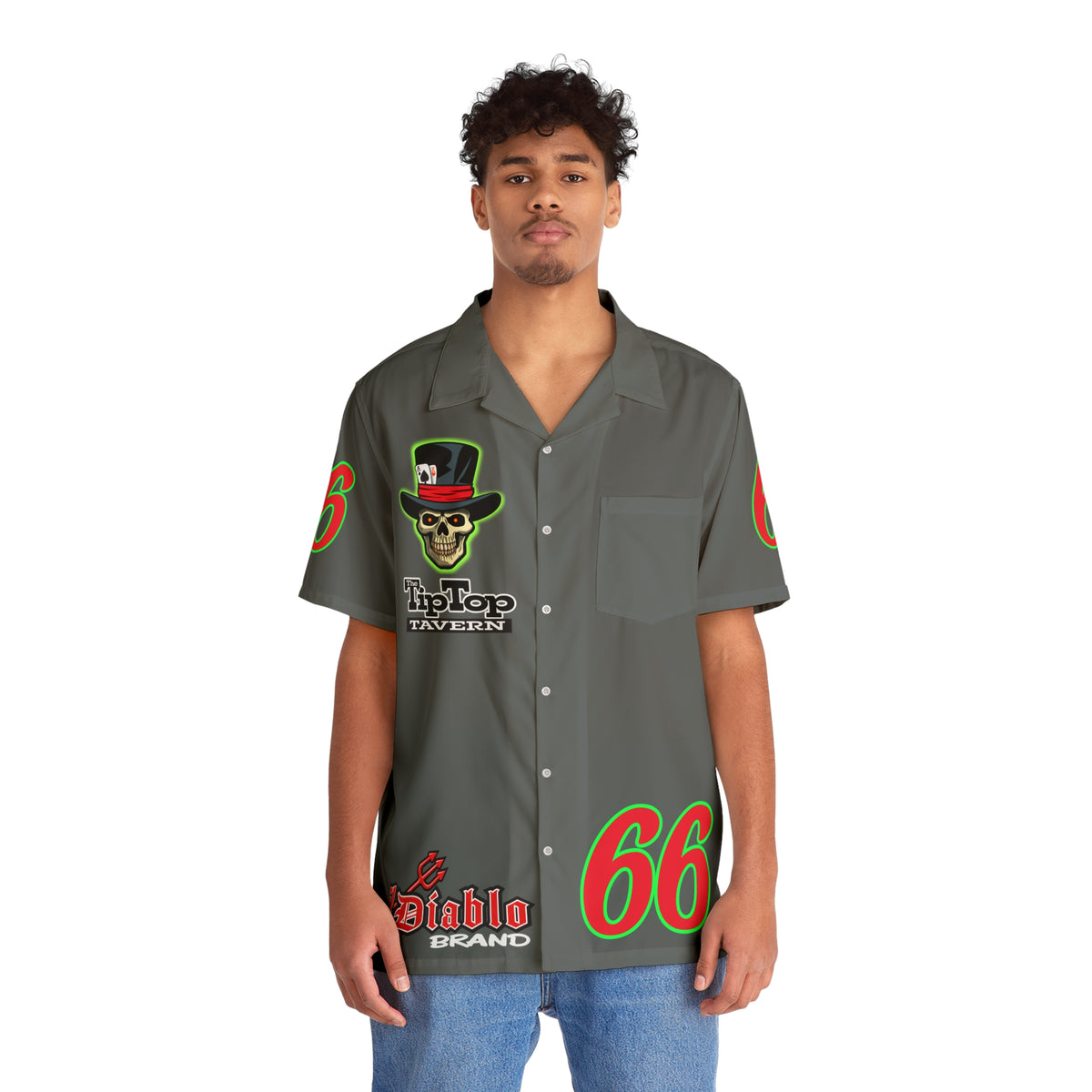Big Bopper Men's Hawaiian Shirt - Loose, Comfortable Button Up Shirt for Easy Breezy Riding - Sizes to 5XL