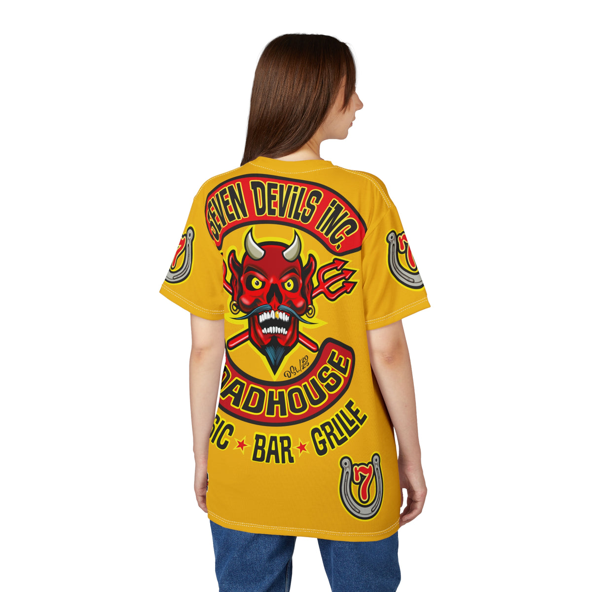 Seven Devils Inc. Roadhouse HiViz Graphic Tee - Motorcycle Custom Riding Super Tee
