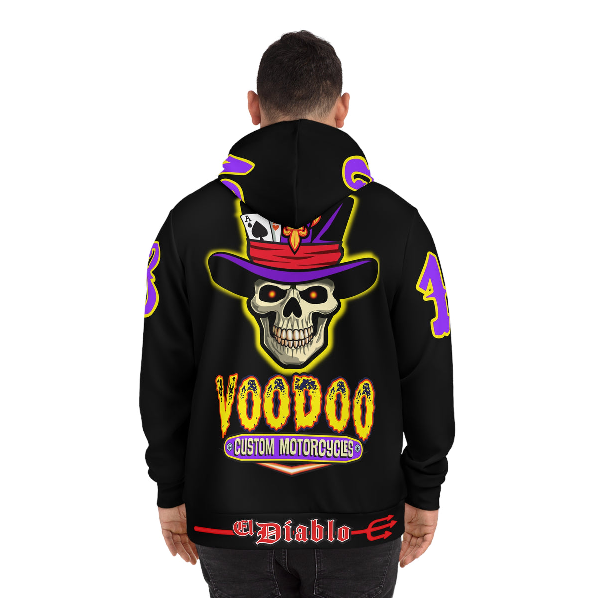 HoodZ VooDoo Custom Motorcycles Mardi Gras  Pullover Hoodie