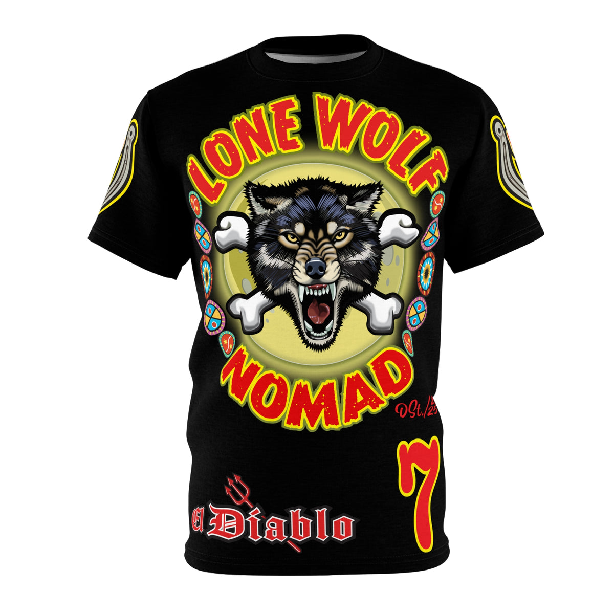 Lone Wolf Nomad HiViz Super Tee - Special Design for Independent No Club Riders