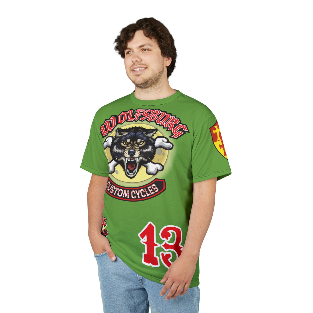 Wolfsburg Custom Cycles HiViz Graphic Super Tee for Bikers