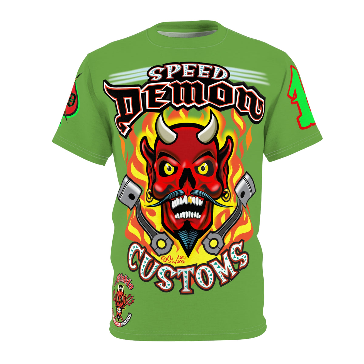 Speed Demon Custom HiViz Unisex Tee - Bold Graphic Harley Enthusiast Super T