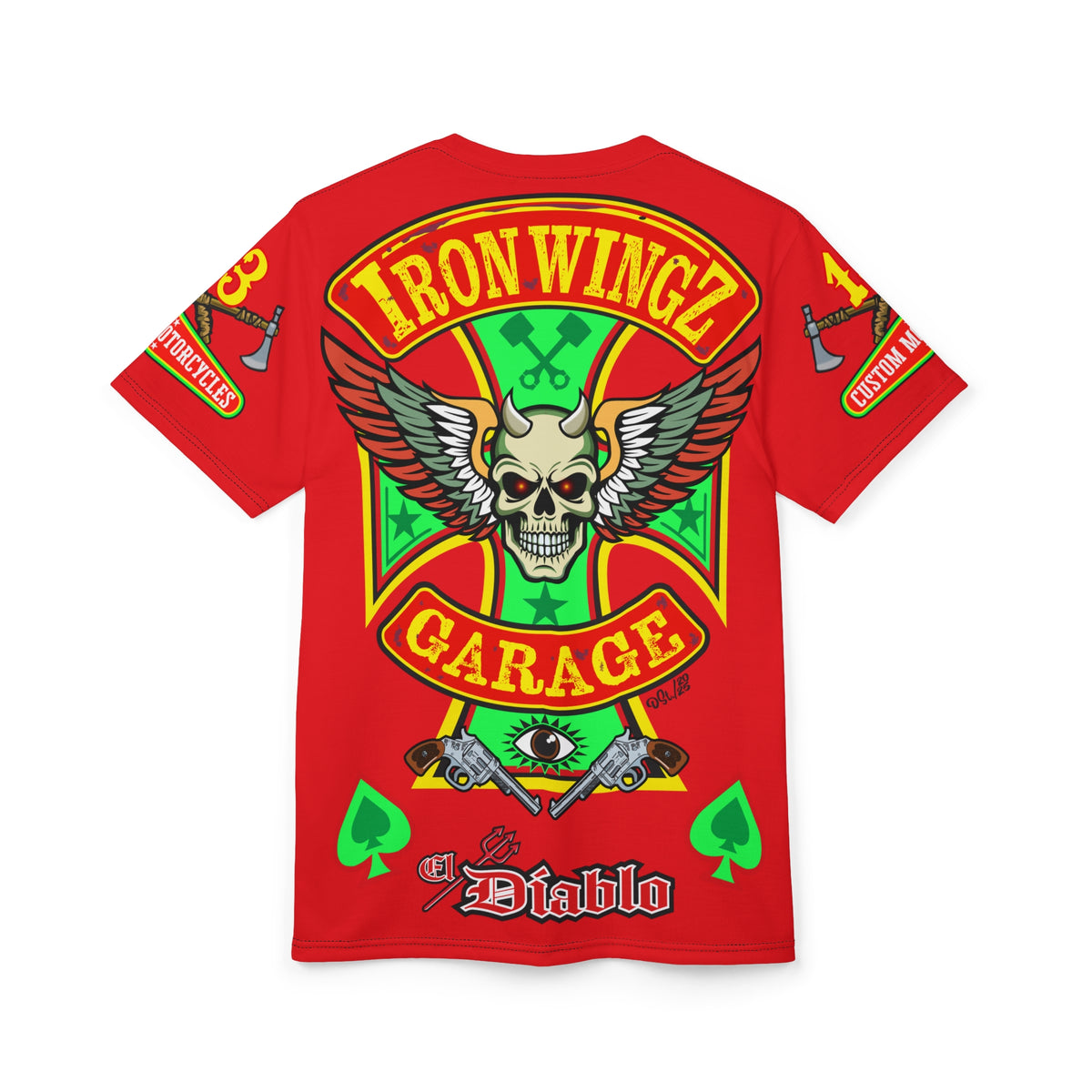Iron WingZ Customs HiViz High Performance Motorcycle Riding Super Tee