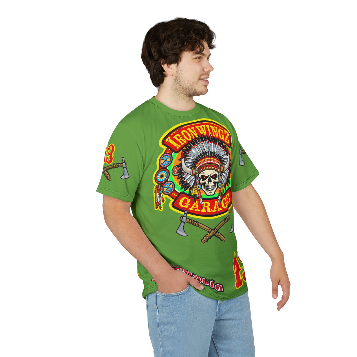 Iron Wingz Garage HiViZ Motorcycle Rider Super Tee