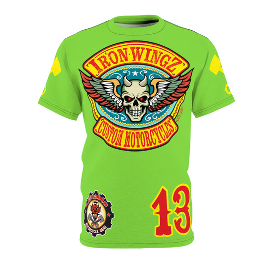 VERY Special HIVIZ Iron WingZ Customs Graphic Super Tee, Edgy Streetwear, Customized Apparel, Gift for Bikers