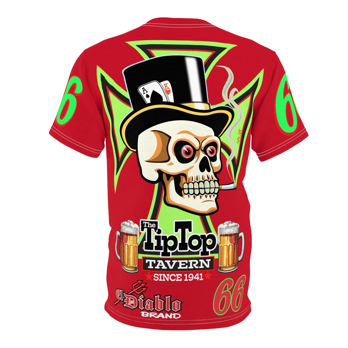 Tip Top Tavern Dive Bar Super Tee - Special Edition Blood Red XL Graphics - America's Best Dive Bar - Bikes Beers Babes & Bros. - Biker Bar Tee