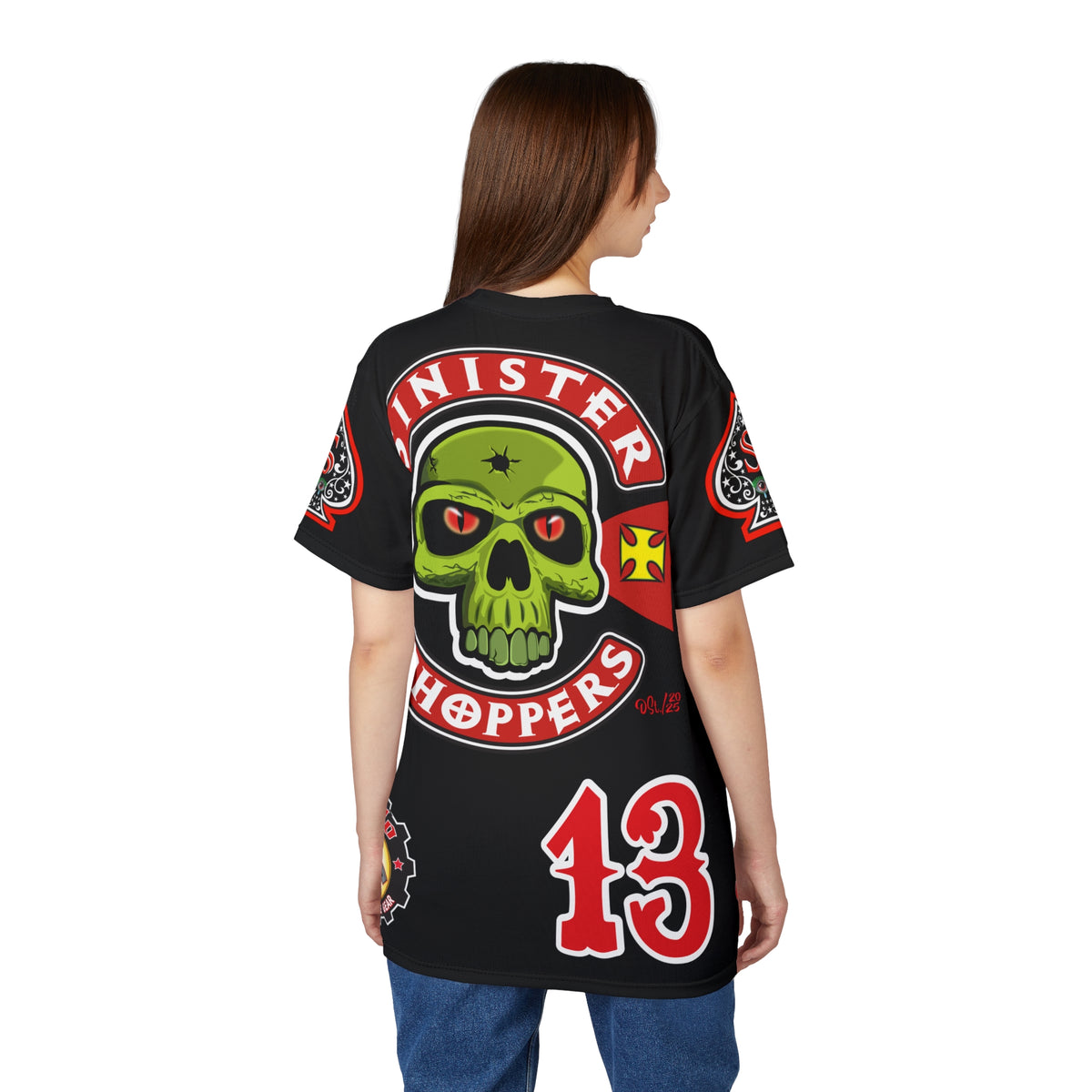 Sinister Choppers - BAD in BLACK - HiViz Custom Super Tee - High Performance Riding Wear
